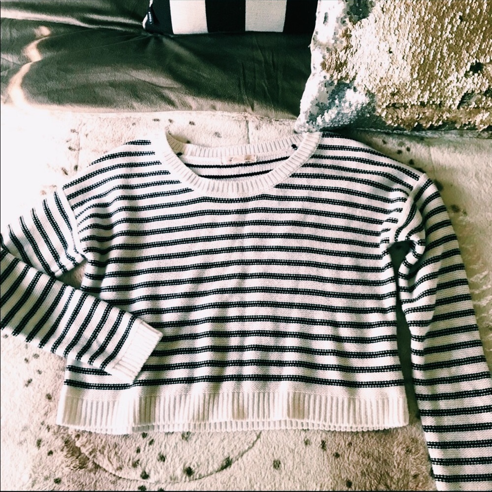 Forever 21 cropped striped sweater